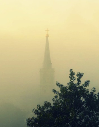 Photo of church steeple by Edie Melson