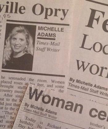Clips from Michelle Adams' newspapering career