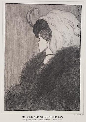 Drawing by W.E. Hill-My Wife and My Mother-in-Law-Library of Congress