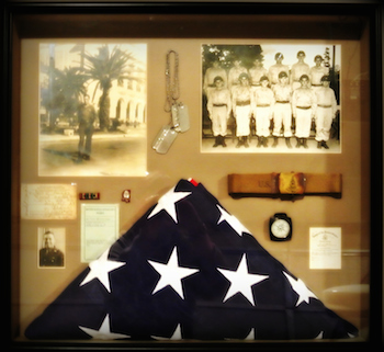 A display of military memorabilia. Photo courtesy Edie Melson.