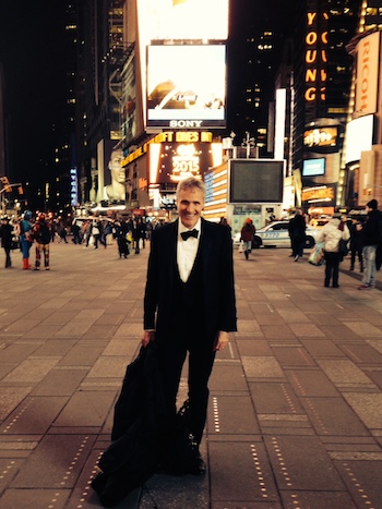 Rick Hamlin in Times Square.