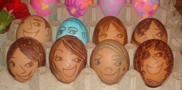 Easter eggs decorated by Diana.