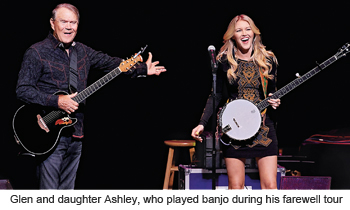 Glen’s daughter Ashley played banjo during his farewell tour