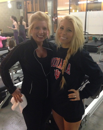 Michelle and daughter Ally at the gym.