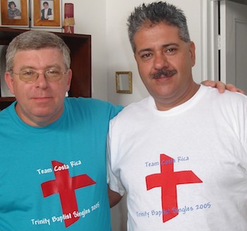 Michelle's husband their Costa Rican friend, Fernando, who helped answer a prayer!