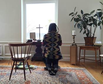 The prayer room at Wainwright House in Rye, New York.