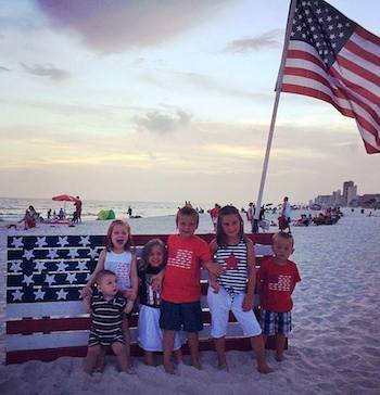 Michelle's grandkids on the 4th of July.