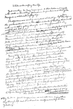 A scan of Rose's original handwritten essay