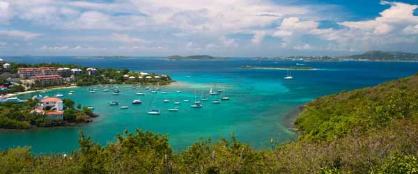A scenic shot of the island of St. John in the US Virgin Islands