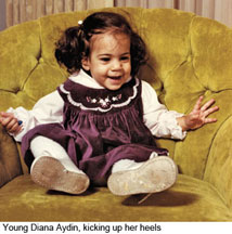 Young Diana, kicking up her heels