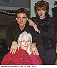 Edward with his mom and his wife, Julee