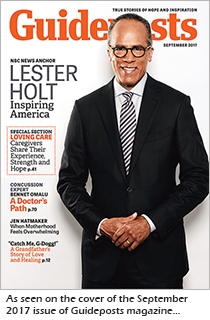 NBC News anchor Lester Holt on the cover of the Sept 2017 issue of Guideposts; photo by Melanie Dunea