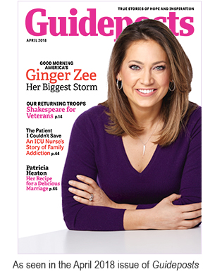 Ginger Zee, ABC News chief meteorologist and TV personality--as seen on the cover of the April 2018 issue of Guideposts