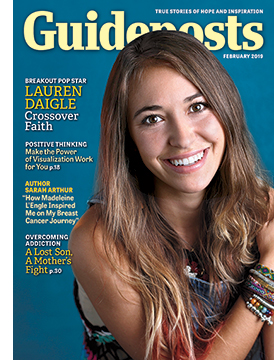 Lauren Daigle on the cover of the February 2019 issue of Guideposts
