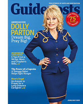Dolly Parton on the cover of the june-July 2020 issue of Guideposts