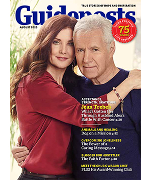 Jean and Alex Trebek on the cover of the August 2020 Guideposts