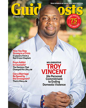 Troy Vincent Sr. on the cover of the October 2020 Guideposts