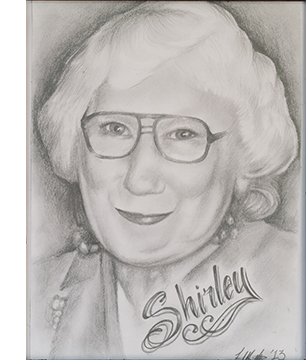 Layla's portrait of Cecil's wife, Shirley