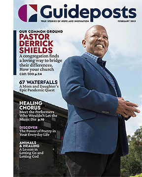 Pastor Derrick Shields on the cover of the February 2021 issue of Guideposts