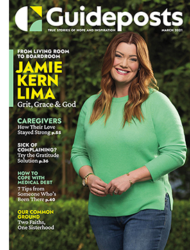 Jamie Kern Lima on the cover of the March 2021 Guideposts