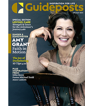 Amy Grant on the cover of the April-May 2022 issue of Guideposts